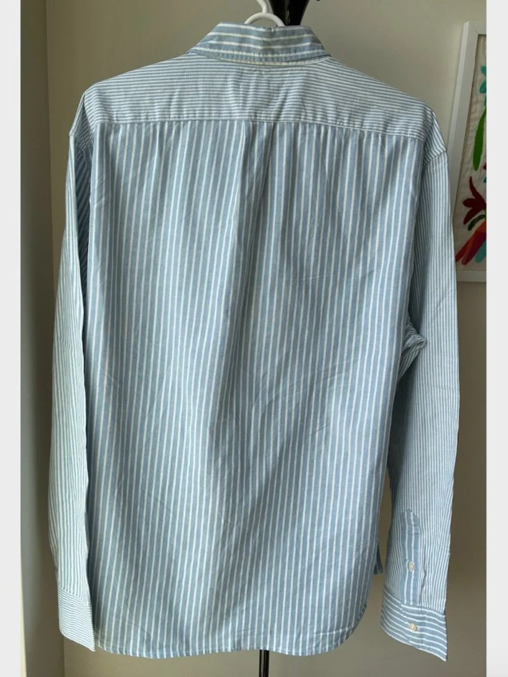 J. Crew NWT Blue and White Striped Long Sleeve - Size XL